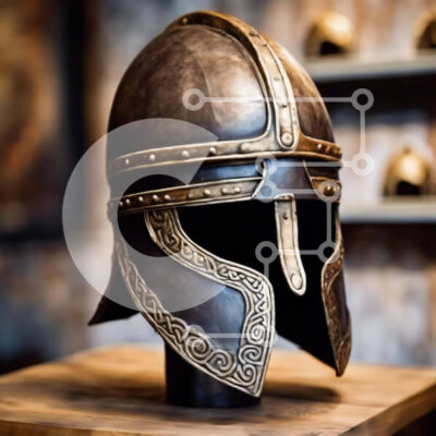 Intra Συλλεκτικό Ξύλινο Παζλ Plywood 4mm - Ιστορικό κράνος από τον Μεσαίωνα Σε Ξύλινο Κουτί - Διαστάσεις Puzzle: 10x10 cm – 25 κομμάτια - Image 1