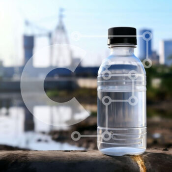 Intra Συλλεκτικό Ξύλινο Παζλ Plywood  4mm - Άδειο μπουκάλι νερού σε ξύλινο κιγκλίδωμα Σε Ξύλινο Κουτί - Διαστάσεις: 10x10 cm – 25 κομμάτια - Image 1