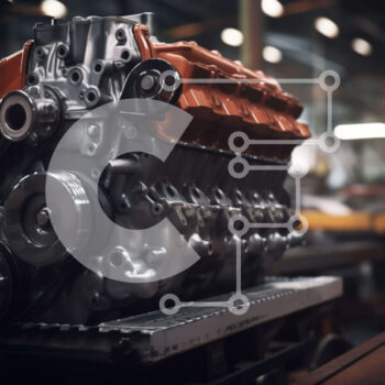 Intra Συλλεκτικό Ξύλινο Παζλ Plywood  4mm - Πορτοκαλί κινητήρας στο εργοστάσιο Σε Ξύλινο Κουτί - Διαστάσεις Puzzle: 10x10 cm – 25 κομμάτια - Image 1