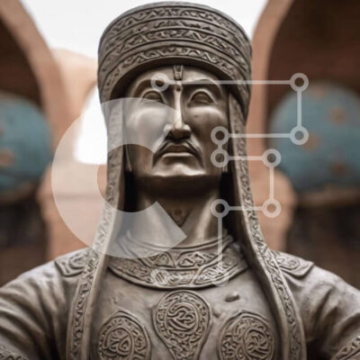 Intra Συλλεκτικό Ξύλινο Παζλ Plywood  4mm - Άγαλμα ενός αρχαίου ανθρώπου Σε Ξύλινο Κουτί - Διαστάσεις Puzzle: 10x10 cm – 25 κομμάτια - Image 1