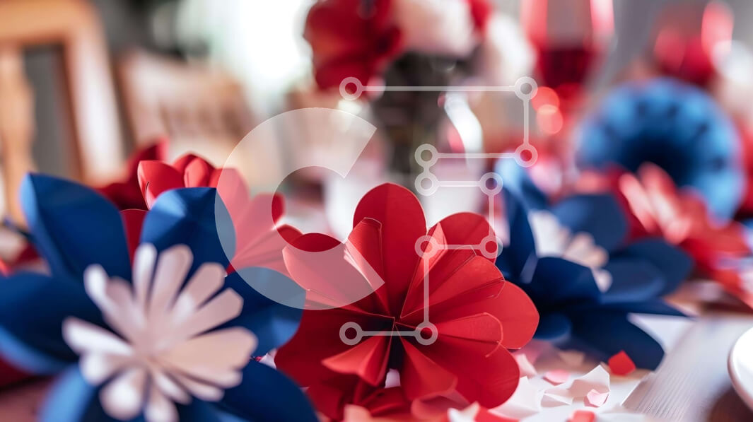 Intra Συλλεκτικό Ξύλινο Παζλ Plywood  4mm - Κομψή τραπεζαρία με χάρτινα λουλούδια Σε Ξύλινο Κουτί - Διαστάσεις Puzzle: 10x10 cm – 25 κομμάτια