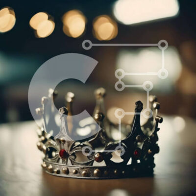 Intra Συλλεκτικό Ξύλινο Παζλ Plywood  4mm - Κορώνα σε ξύλινο τραπέζι Σε Ξύλινο Κουτί - Διαστάσεις: 10x10 cm – 25 κομμάτια - Image 1