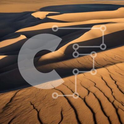 Intra Συλλεκτικό Ξύλινο Παζλ Plywood  4mm - Αμμόλοφοι στην έρημο με ίχνη ζώων και σκιές ηλίου Σε Ξύλινο Κουτί - Διαστάσεις: 10x10 cm – 25 κομμάτια - Image 1