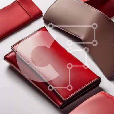 Intra Συλλεκτικό Ξύλινο Παζλ Plywood  4mm - Διάφορα κόκκινα δερμάτινα πορτοφόλια σε λευκή επιφάνεια Σε Ξύλινο Κουτί - Διαστάσεις: 10x10 cm – 25 κομμάτια - Image 1