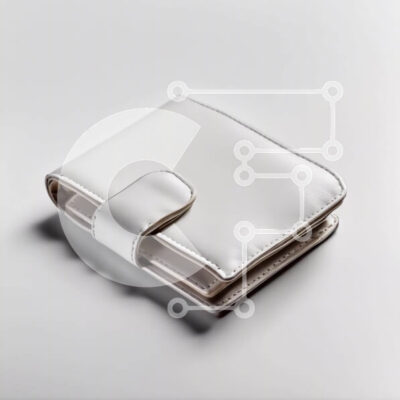 Intra Συλλεκτικό Ξύλινο Παζλ Plywood  4mm - Κλειστό λευκό πορτοφόλι σε γκρίζα επιφάνεια Σε Ξύλινο Κουτί - Διαστάσεις: 10x10 cm – 25 κομμάτια - Image 1