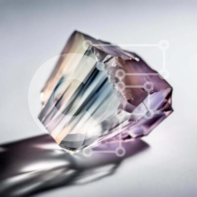 Intra Συλλεκτικό Ξύλινο Παζλ Plywood  4mm - Πολύχρωμος πολύτιμος λίθος από κρύσταλλο Σε Ξύλινο Κουτί - Διαστάσεις: 10x10 cm – 25 κομμάτια - Image 1