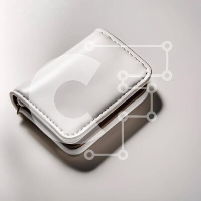 Intra Συλλεκτικό Ξύλινο Παζλ Plywood 4mm - Λευκό δερμάτινο πορτοφόλι στο τραπέζι Σε Ξύλινο Κουτί - Διαστάσεις: 10x10 cm – 25 κομμάτια - Image 1