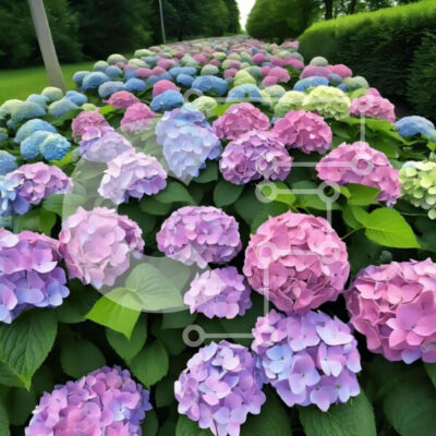 Intra Συλλεκτικό Ξύλινο Παζλ Plywood 4mm - Λουλούδια ορτανσίας στο πάρκο Σε Ξύλινο Κουτί - Διαστάσεις: 10x10 cm – 25 κομμάτια - Image 1