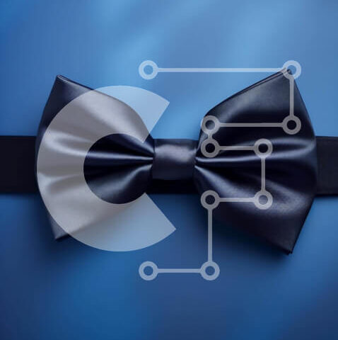 Intra Συλλεκτικό Ξύλινο Παζλ Plywood 4mm - Μαύρο παπιγιόν σε μπλε φόντο για επίσημες περιστάσεις Σε Ξύλινο Κουτί - Διαστάσεις Puzzle: 10x10 cm – 25 κομμάτια - Image 1