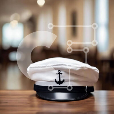 Intra Συλλεκτικό Ξύλινο Παζλ Plywood  4mm - Καπέλο Ναύτης σε σχήμα άγκυρας σε ξύλινο τραπέζι Σε Ξύλινο Κουτί - Διαστάσεις: 10x10 cm – 25 κομμάτια - Image 1