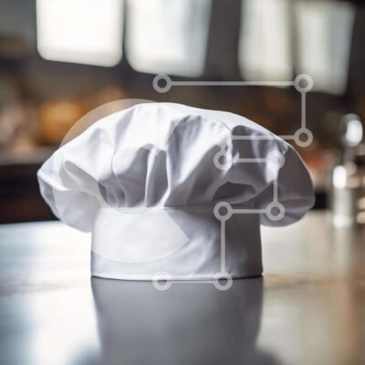 Intra Συλλεκτικό Ξύλινο Παζλ Plywood  4mm - Λευκό καπέλο σεφ σε πάγκο βιομηχανικής κουζίνας Σε Ξύλινο Κουτί - Διαστάσεις Puzzle: 10x10 cm – 25 κομμάτια - Image 1