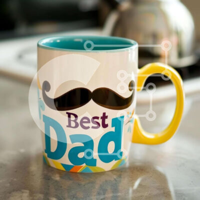 Intra Συλλεκτικό Ξύλινο Παζλ Plywood  4mm - Κούπα καφέ και φλιτζάνι μουστάκι σε ηλεκτρικό βραστήρα Σε Ξύλινο Κουτί - Διαστάσεις Puzzle: 10x10 cm – 25 κομμάτια - Image 1