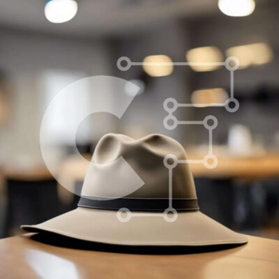 Intra Συλλεκτικό Ξύλινο Παζλ Plywood  4mm - Μπεζ καπέλο Fedora σε ξύλινο τραπέζι Σε Ξύλινο Κουτί - Διαστάσεις: 10x10 cm – 25 κομμάτια - Image 1