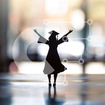 Intra Συλλεκτικό Ξύλινο Παζλ Plywood  4mm - Γυναίκα με φόρεμα αποφοίτησης που γιορτάζει το επίτευγμα Σε Ξύλινο Κουτί - Διαστάσεις Puzzle: 10x10 cm – 25 κομμάτια - Image 1