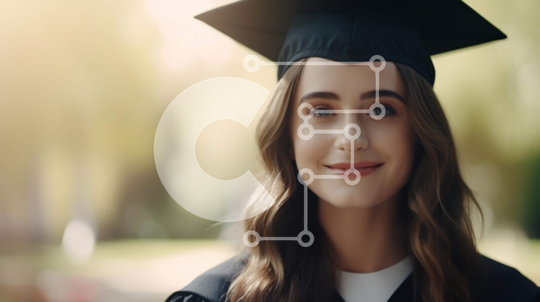 Intra Συλλεκτικό Ξύλινο Παζλ Plywood  4mm - Νεαρή γυναίκα με φόρεμα αποφοίτησης Σε Ξύλινο Κουτί - Διαστάσεις Puzzle: 10x10 cm – 25 κομμάτια