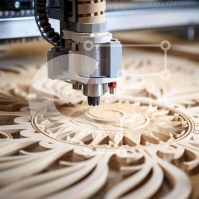 Intra Συλλεκτικό Ξύλινο Παζλ Plywood 4mm - Μηχανή 3D εκτύπωσης σε δράση Σε Ξύλινο Κουτί - Διαστάσεις Puzzle: 10x10 cm – 25 κομμάτια - Image 1