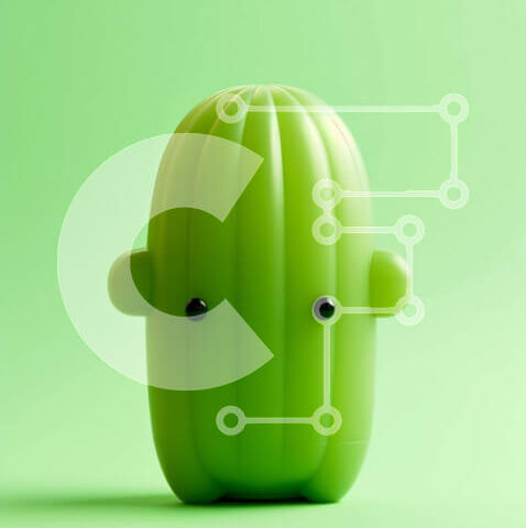 Intra Συλλεκτικό Ξύλινο Παζλ Plywood 4mm - Πράσινο παιχνίδι κάκτος με μαύρα μάτια Σε Ξύλινο Κουτί - Διαστάσεις: 10x10 cm – 25 κομμάτια - Image 1