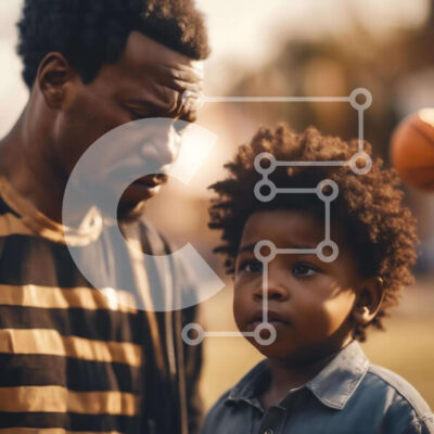 Intra Συλλεκτικό Ξύλινο Παζλ Plywood  4mm - Πατέρας και γιος παίζουν μπάσκετ Σε Ξύλινο Κουτί - Διαστάσεις Puzzle: 10x10 cm – 25 κομμάτια - Image 1