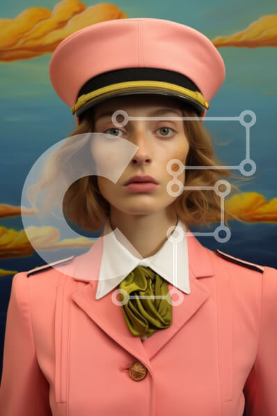 Intra Συλλεκτικό Ξύλινο Παζλ Plywood  4mm - Κομψή γυναίκα με ροζ παλτό και καπέλο Σε Ξύλινο Κουτί - Διαστάσεις Puzzle: 10x10 cm – 25 κομμάτια