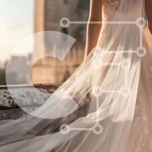 Intra Συλλεκτικό Ξύλινο Παζλ Plywood  4mm - Κομψή νύφη στο μπαλκόνι με θέα στην πόλη Σε Ξύλινο Κουτί - Διαστάσεις Puzzle: 10x10 cm – 25 κομμάτια