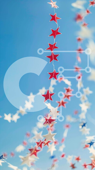 Intra Συλλεκτικό Ξύλινο Παζλ Plywood  4mm - Ένδειξη αστεριών από κόκκινο, λευκό και μπλε χαρτί Σε Ξύλινο Κουτί - Διαστάσεις Puzzle: 10x10 cm – 25 κομμάτια