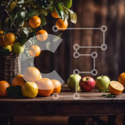 Intra Συλλεκτικό Ξύλινο Παζλ Plywood  4mm - Ξύλινο τραπέζι με φρούτα και πορτοκαλιά Σε Ξύλινο Κουτί - Διαστάσεις: 10x10 cm – 25 κομμάτια - Image 1