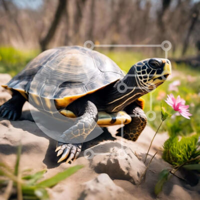 Intra Συλλεκτικό Ξύλινο Παζλ Plywood 4mm - Χελώνα στο δάσος Σε Ξύλινο Κουτί - Διαστάσεις: 10x10 cm – 25 κομμάτια - Image 1