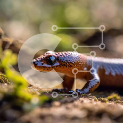 Intra Συλλεκτικό Ξύλινο Παζλ Plywood  4mm - Μικρή καφετιά σαλαμάνδρα που πέφτει στον ήλιο Σε Ξύλινο Κουτί - Διαστάσεις: 10x10 cm – 25 κομμάτια - Image 1