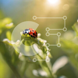 Intra Συλλεκτικό Ξύλινο Παζλ Plywood  4mm - Πασχαλίτσα σε φυτό με το φως του ήλιου Σε Ξύλινο Κουτί - Διαστάσεις: 10x10 cm – 25 κομμάτια