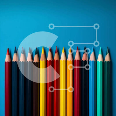 Intra Συλλεκτικό Ξύλινο Παζλ Plywood 4mm - Σειρά από χρωματιστά μολύβια σε μπλε φόντο Σε Ξύλινο Κουτί - Διαστάσεις: 10x10 cm – 25 κομμάτια - Image 1