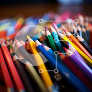 Intra Συλλεκτικό Ξύλινο Παζλ Plywood  4mm - Πολύχρωμα μολύβια στοίβα Σε Ξύλινο Κουτί - Διαστάσεις: 10x10 cm – 25 κομμάτια