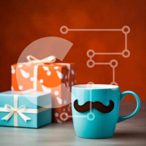 Intra Συλλεκτικό Ξύλινο Παζλ Plywood  4mm - Γιορτινά κουτιά δώρων και φλιτζάνια καφέ Σε Ξύλινο Κουτί - Διαστάσεις: 10x10 cm – 25 κομμάτια