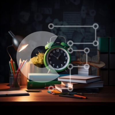 Intra Συλλεκτικό Ξύλινο Παζλ Plywood  4mm - Γραφείο με βιβλία και Ξυπνητήρι Σε Ξύλινο Κουτί - Διαστάσεις Puzzle: 10x10 cm – 25 κομμάτια - Image 1