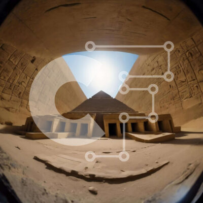 Intra Συλλεκτικό Ξύλινο Παζλ Plywood 4mm - Πανοραμική άποψη των πυραμίδων στη Γκίζα, Αίγυπτος Σε Ξύλινο Κουτί - Διαστάσεις Puzzle: 10x10 cm – 25 κομμάτια - Image 1