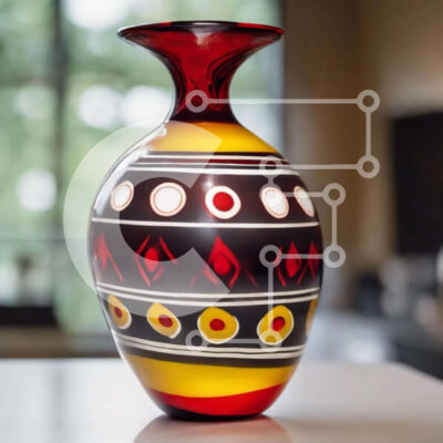 Intra Συλλεκτικό Ξύλινο Παζλ Plywood  4mm - Πολύχρωμο βάζο σε ξύλινο τραπέζι Σε Ξύλινο Κουτί - Διαστάσεις: 10x10 cm – 25 κομμάτια - Image 1