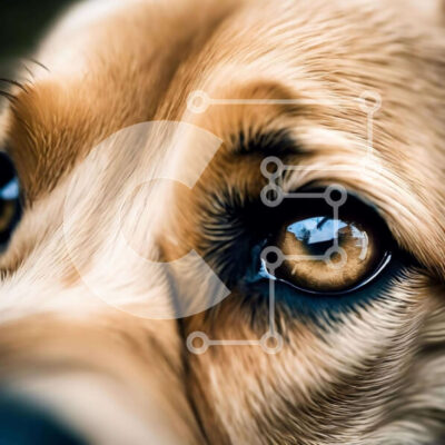 Intra Συλλεκτικό Ξύλινο Παζλ Plywood  4mm - Κοντινό πλάνο με τα μάτια του περίεργου καφέ σκύλου Σε Ξύλινο Κουτί - Διαστάσεις: 10x10 cm – 25 κομμάτια - Image 1