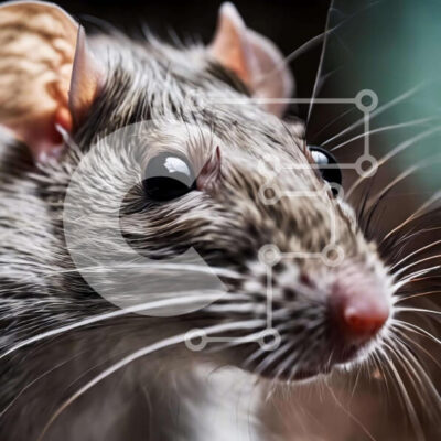 Intra Συλλεκτικό Ξύλινο Παζλ Plywood  4mm - Κοντινή εικόνα των ματιών ενός αρουραίου Σε Ξύλινο Κουτί - Διαστάσεις: 10x10 cm – 25 κομμάτια - Image 1