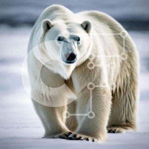 Intra Συλλεκτικό Ξύλινο Παζλ Plywood  4mm - Περίεργη πολική αρκούδα στο χιόνι Σε Ξύλινο Κουτί - Διαστάσεις: 10x10 cm – 25 κομμάτια