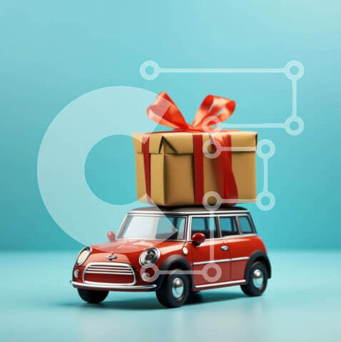 Intra Συλλεκτικό Ξύλινο Παζλ Plywood 4mm - Αυτοκίνητο παιχνίδι με ανοιχτό κουτί δώρου Σε Ξύλινο Κουτί - Διαστάσεις: 10x10 cm – 25 κομμάτια - Image 1