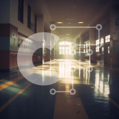 Intra Συλλεκτικό Ξύλινο Παζλ Plywood 4mm - Κενός ηλιόλουστος διάδρομος με μαυροπίνακες Σε Ξύλινο Κουτί - Διαστάσεις Puzzle: 10x10 cm – 25 κομμάτια - Image 1