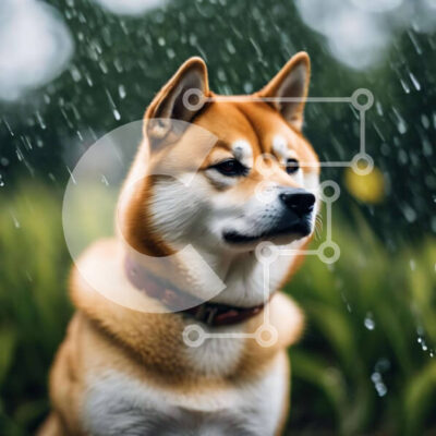 Intra Συλλεκτικό Ξύλινο Παζλ Plywood  4mm - Αξιολάτρευτο σκυλί Shih Tzu στη βροχή Σε Ξύλινο Κουτί - Διαστάσεις: 10x10 cm – 25 κομμάτια - Image 1