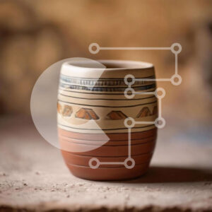 Intra Συλλεκτικό Ξύλινο Παζλ Plywood  4mm - Ιστορικό Κεραμικό Κύπελλο με γεωμετρικά σχέδια Σε Ξύλινο Κουτί - Διαστάσεις: 10x10 cm – 25 κομμάτια