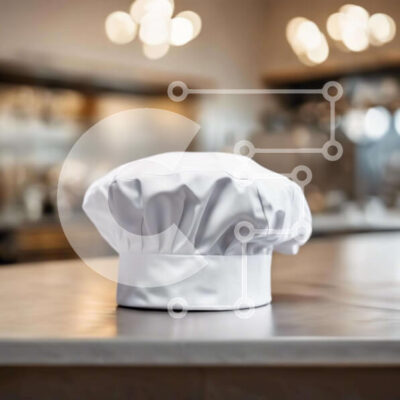 Intra Συλλεκτικό Ξύλινο Παζλ Plywood  4mm - Λευκό καπέλο σεφ στον πάγκο της κουζίνας Σε Ξύλινο Κουτί - Διαστάσεις Puzzle: 10x10 cm – 25 κομμάτια - Image 1