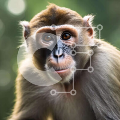 Intra Συλλεκτικό Ξύλινο Παζλ Plywood  4mm - Κοντινό πλάνο ενήλικου πιθήκου με καφέ γούνα Σε Ξύλινο Κουτί - Διαστάσεις: 10x10 cm – 25 κομμάτια - Image 1