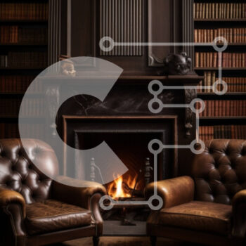 Intra Συλλεκτικό Ξύλινο Παζλ Plywood  4mm - Άνετο σαλόνι με δερμάτινες καρέκλες και τζάκι Σε Ξύλινο Κουτί - Διαστάσεις Puzzle: 10x10 cm – 25 κομμάτια - Image 1