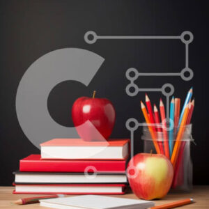 Intra Συλλεκτικό Ξύλινο Παζλ Plywood  4mm - Εκπαιδευτική νεκρή φύση με βιβλία και Apple Σε Ξύλινο Κουτί - Διαστάσεις Puzzle: 10x10 cm – 25 κομμάτια