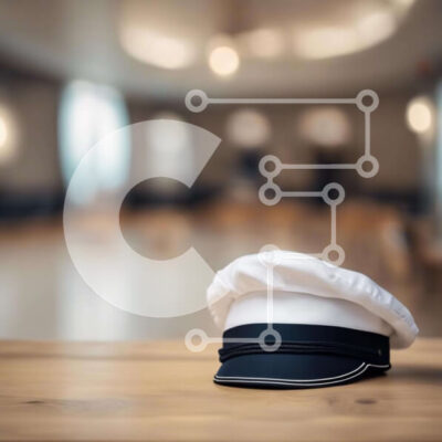 Intra Συλλεκτικό Ξύλινο Παζλ Plywood  4mm - Λευκό καπέλο ναυτικού σε ξύλινο τραπέζι Σε Ξύλινο Κουτί - Διαστάσεις: 10x10 cm – 25 κομμάτια - Image 1