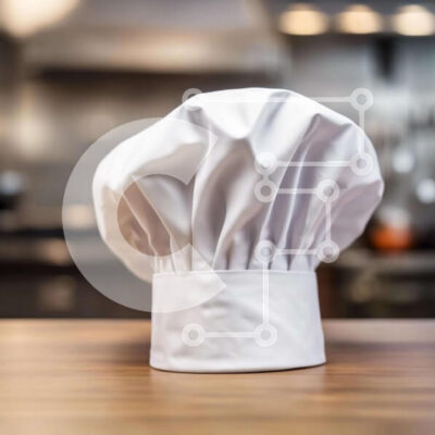 Intra Συλλεκτικό Ξύλινο Παζλ Plywood  4mm - Λευκό καπέλο σεφ σε ξύλινο τραπέζι Σε Ξύλινο Κουτί - Διαστάσεις Puzzle: 10x10 cm – 25 κομμάτια - Image 1