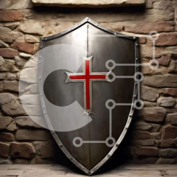 Intra Συλλεκτικό Ξύλινο Παζλ Plywood  4mm - Μεταλλική ασπίδα με σύμβολο σταυρού Σε Ξύλινο Κουτί - Διαστάσεις Puzzle: 10x10 cm – 25 κομμάτια - Image 1