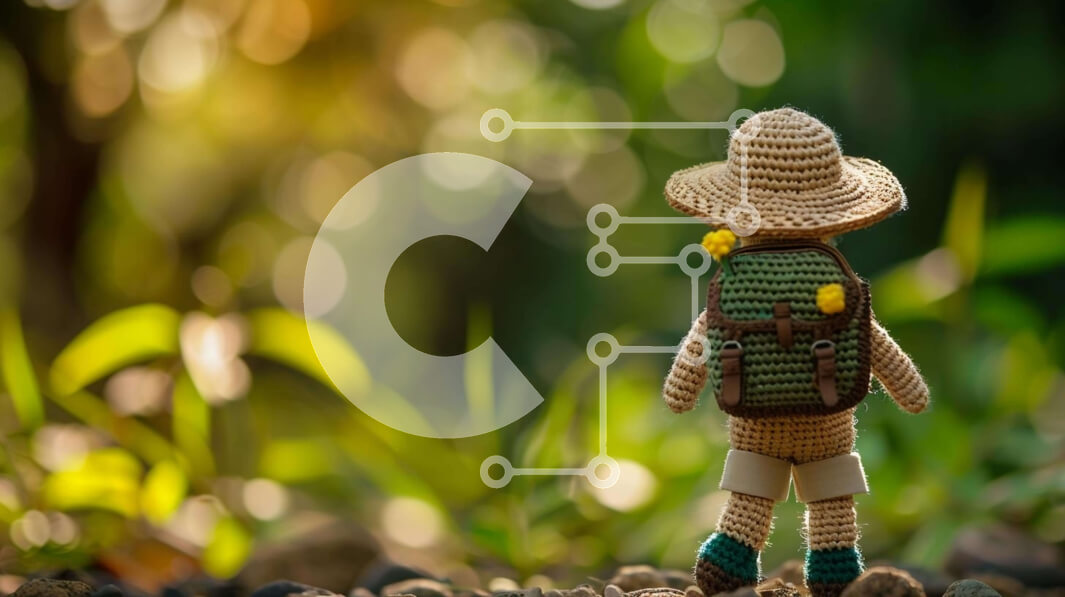 Intra Συλλεκτικό Ξύλινο Παζλ Plywood  4mm - Πλεκτή κούκλα παιχνιδιών που περπατά στο δάσος Σε Ξύλινο Κουτί - Διαστάσεις: 10x10 cm – 25 κομμάτια